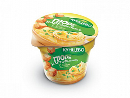 Пюре с луком и сухариками