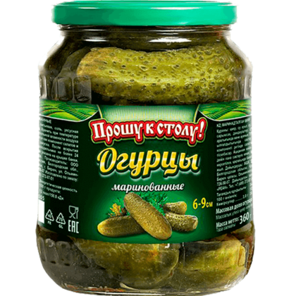 Огурцы маринованные 6-9 см